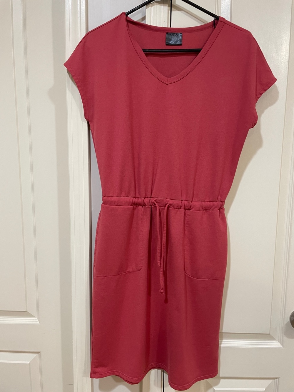 Women’s Red Drawstring Mini Dress